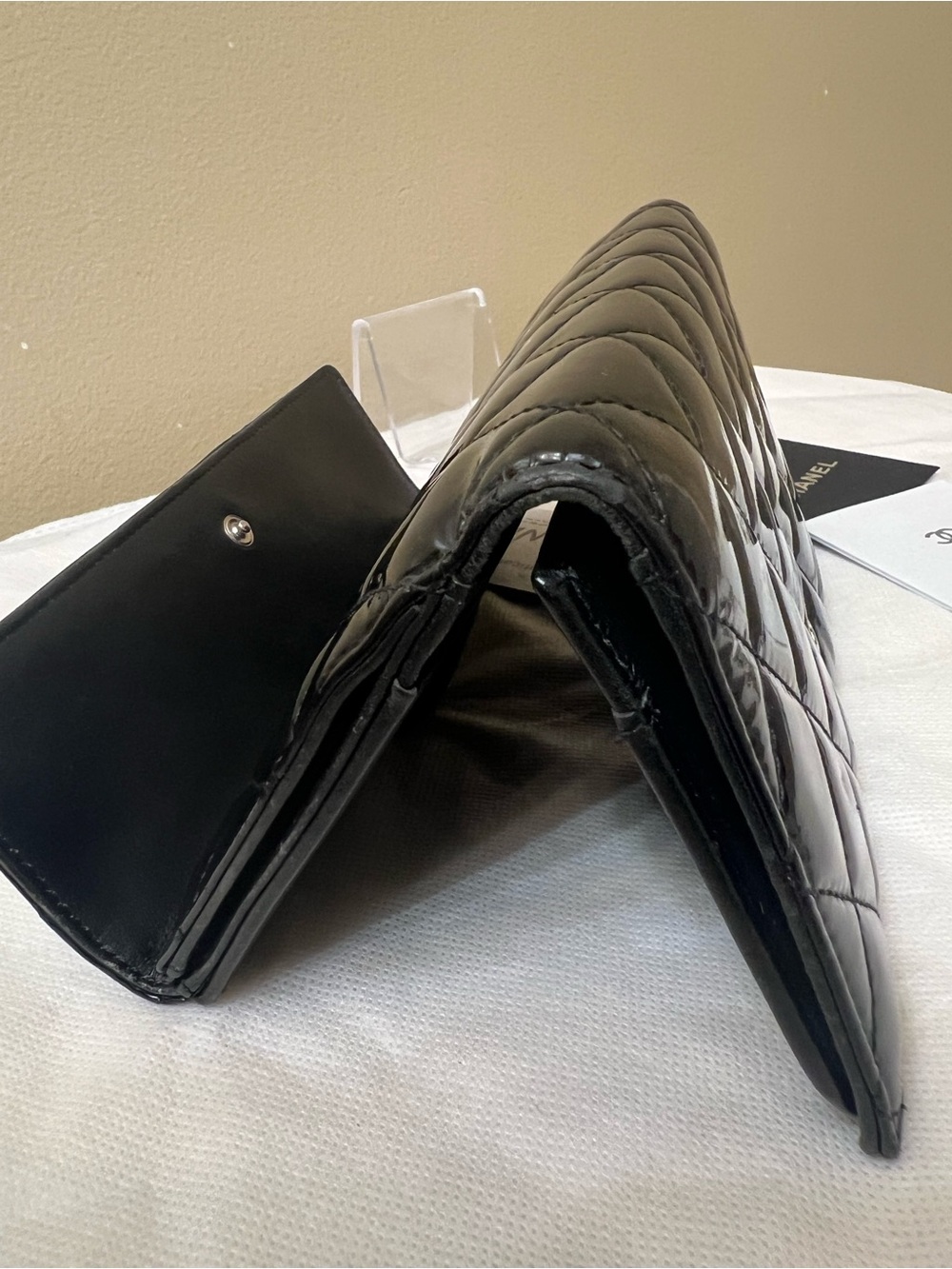 CHANEL Quilted Patent Long Leather Wallet - Picture 12 of 15